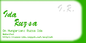 ida ruzsa business card